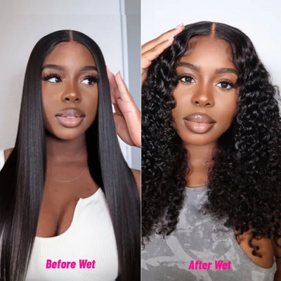 SVT  Wet And Wavy Wigs Deep Wave Pre Plucked 13x4 T Part Lace Front Wigs