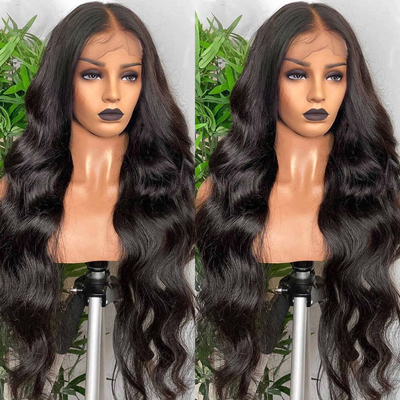 SVT 5x5 HD Lace Body Wave Lace CLosure Wig Human Natural Black Long Hair - SVTHair