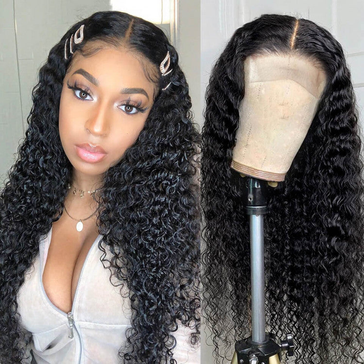 SVT 4x4 Deep Wave Lace Closure Human Hair Wigs Malaysian  display picture 3