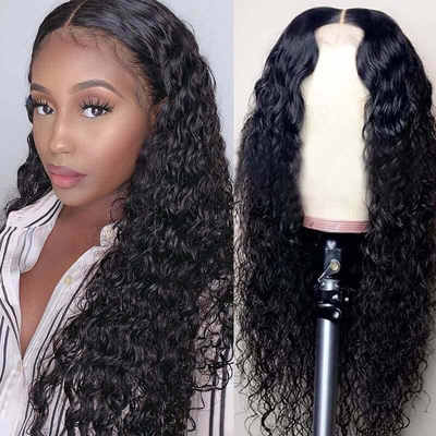 SVT 13x4 T Part Lace Front Wig Water Wave Hair Remy Human Hair Pre Pluck 150% Density Wigs - SVTHair