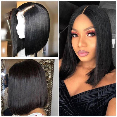SVT Straight 2x6 Lace Closure Bob Wigs Short Indian Human Hair Wigs For Black Women - SVTHair