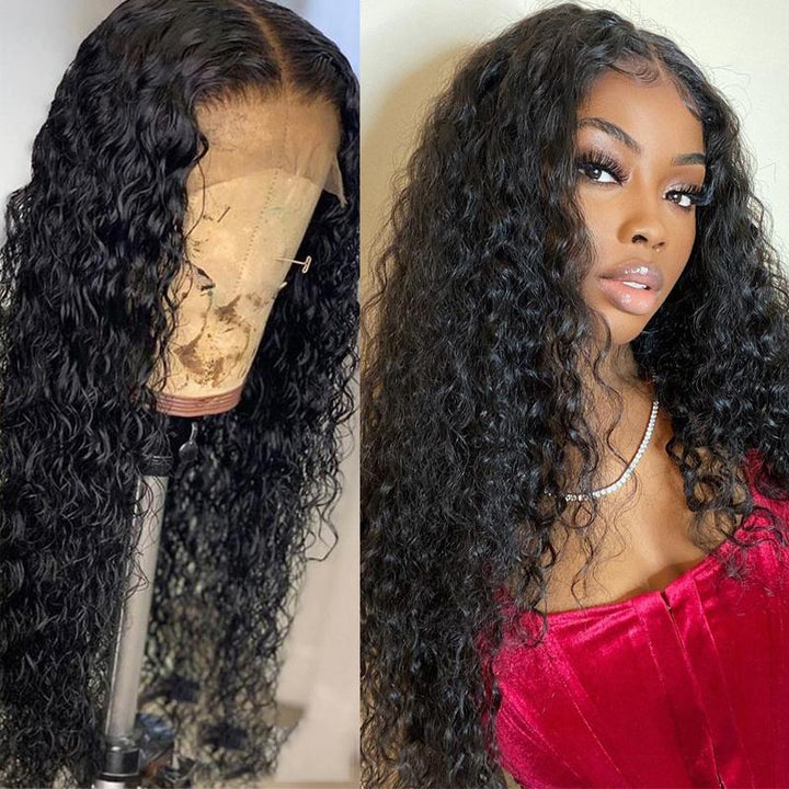 SVT Water Wave 4x4Inch Lace Closure 180% Density Human Hair Wigs